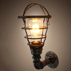 Contemporary Industrial Iron European Retro Water Pipe 1-Light Wall Sconce Lamp