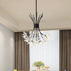 Modern Crystal Dandelion LED Chandelier – 13 or 19 Lights, Black & Gold Lumendat