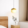 Modern Beige Nut 1-light Globe Pendant Light BulbSquare