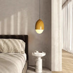 Modern Beige Nut 1-light Globe Pendant Light BulbSquare