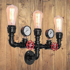 Industrial Retro Creative Metal Pipe 2/3 Light Wall Sconce Lamps