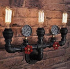 Industrial Retro Creative Metal Pipe 2/3 Light Wall Sconce Lamps