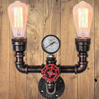 Industrial Retro Creative Metal Pipe 2/3 Light Wall Sconce Lamps