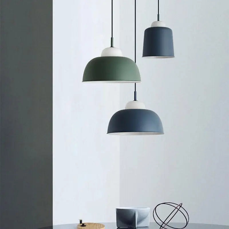 Nordic Creative Macaron Aluminum 1-light Dome Pendant Light Lumendat