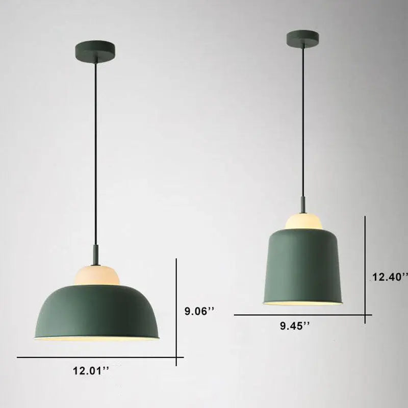 Nordic Creative Macaron Aluminum 1-light Dome Pendant Light Lumendat
