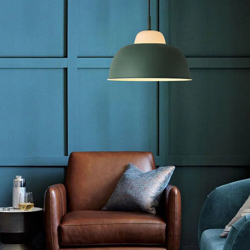 Nordic Creative Macaron Aluminum 1-light Dome Pendant Light Lumendat