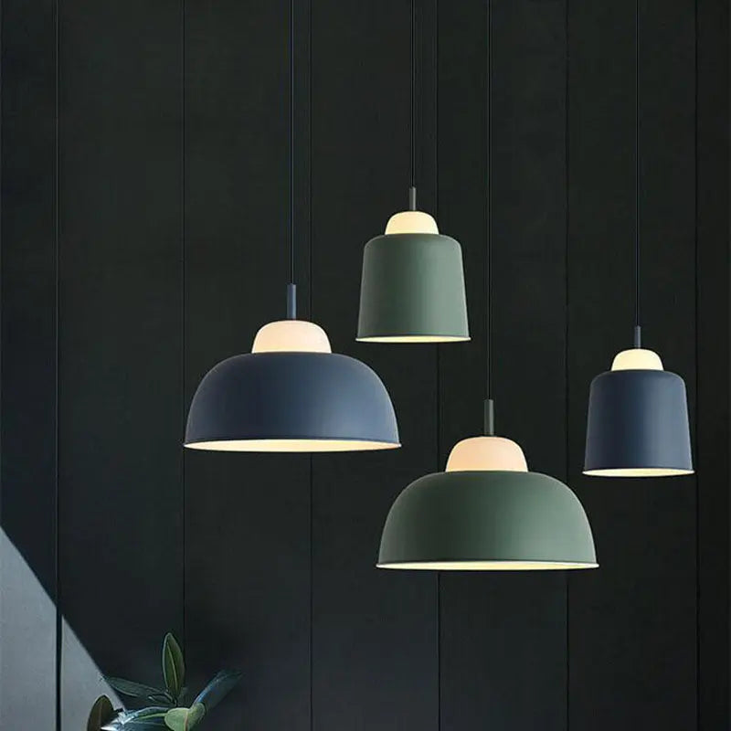 Nordic Creative Macaron Aluminum 1-light Dome Pendant Light Lumendat