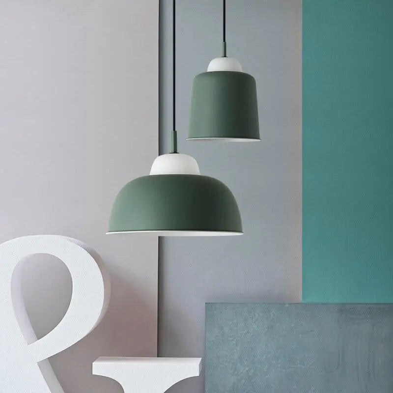 Nordic Creative Macaron Aluminum 1-light Dome Pendant Light Lumendat