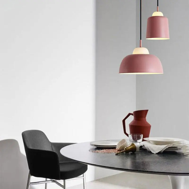 Nordic Creative Macaron Aluminum 1-light Dome Pendant Light Lumendat