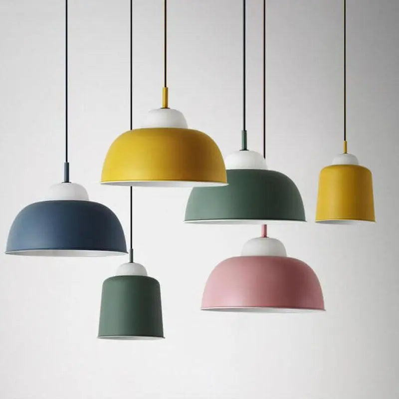 Nordic Creative Macaron Aluminum 1-light Dome Pendant Light Lumendat