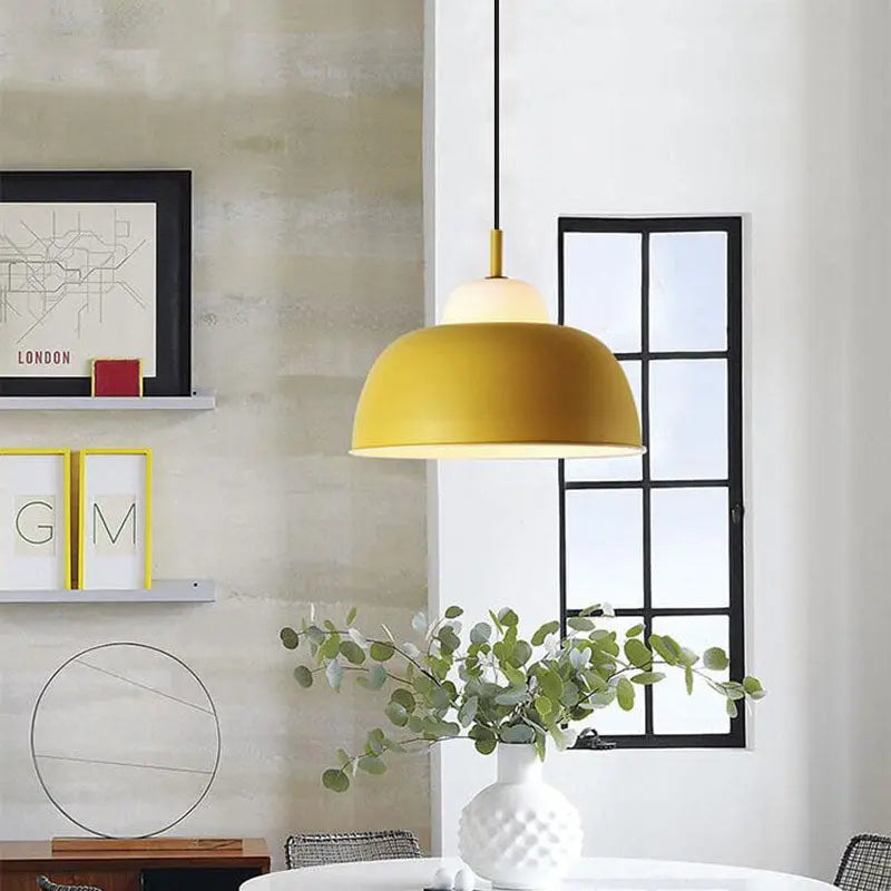 Nordic Creative Macaron Aluminum 1-light Dome Pendant Light Lumendat