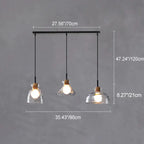 Nordic Clear Rippled Glass Shaded 1-light Pendant Light Lumendat