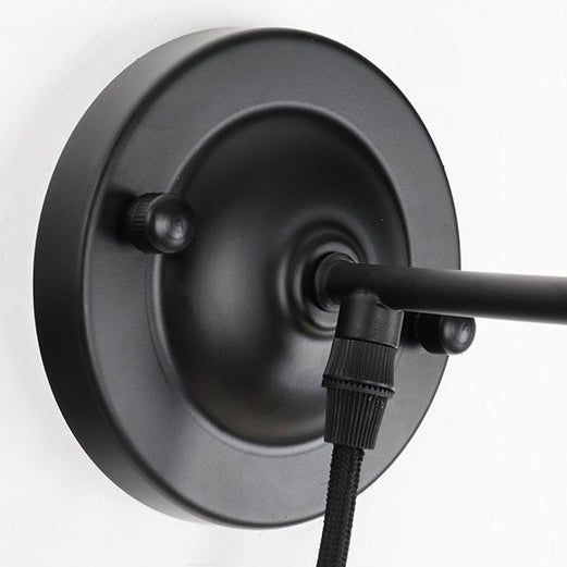 Retro Industrial Wrought Iron 1-Light  Pulley Wall Sconce Lamp