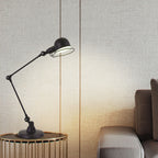 Vintage Industrial Iron Mechanical Long Arm 1-Light Table Lamp Lumendat