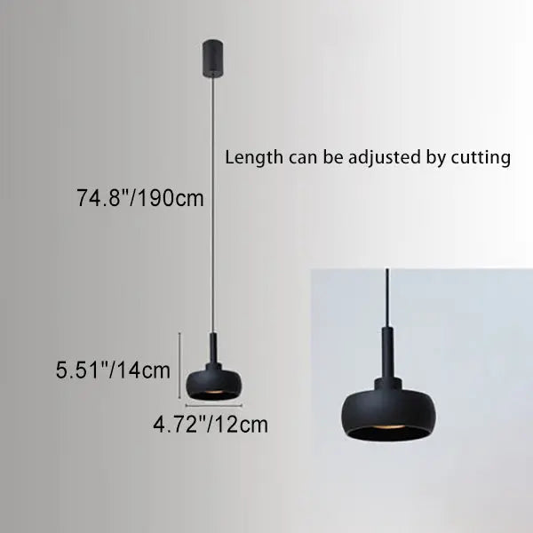 Nordic Minimalist Dome Aluminum LED Retractable Pendant Light Lumendat