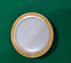 Modern Simple Wood Grain Round Iron LED Flush Mount Ceiling Light BulbSquare