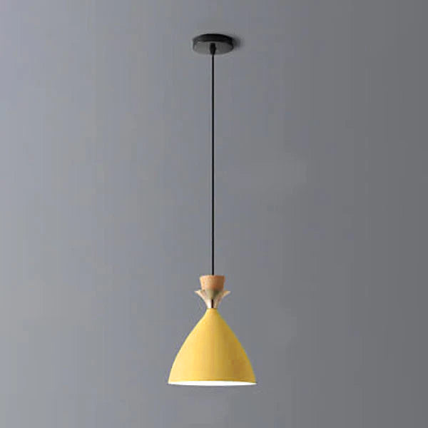 Nordic Macaron Candy Iron Cone 1/3 Light Chandelier BulbSquare