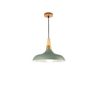Nordic Macaron Barn Metal Wood 1-light Pendant Light BulbSquare