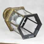 Traditional European Outdoor Hexagonal Lantern Waterproof 1-Light Semi-Flush Mount Ceiling Light For Outdoor Lumendat