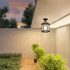 Traditional European Outdoor Hexagonal Lantern Waterproof 1-Light Semi-Flush Mount Ceiling Light For Outdoor Lumendat