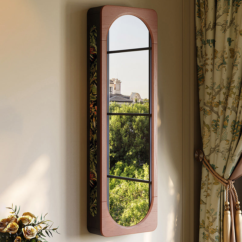 Multi-Functional Space-Saving Wall-Mounted Full-Length Wall Mirror - French Mirror With Hidden Storage & Wardrobe Organizer For Bedroom Lumendat