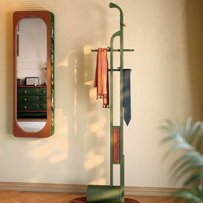 Multi-Functional Space-Saving Wall-Mounted Full-Length Wall Mirror - French Mirror With Hidden Storage & Wardrobe Organizer For Bedroom Lumendat