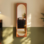 Multi-Functional Space-Saving Wall-Mounted Full-Length Wall Mirror - French Mirror With Hidden Storage & Wardrobe Organizer For Bedroom Lumendat