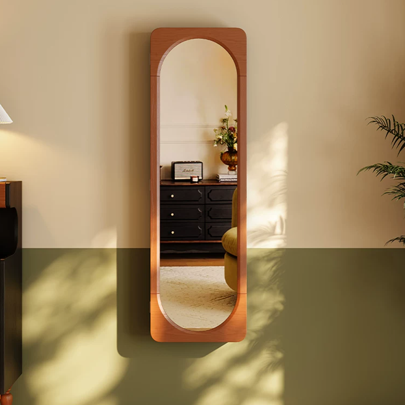 Multi-Functional Space-Saving Wall-Mounted Full-Length Wall Mirror - French Mirror With Hidden Storage & Wardrobe Organizer For Bedroom Lumendat