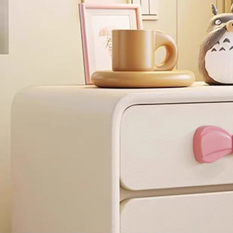 Lumendat Contemporary Creative Rectangular Cat-Scratch Leather Eco-Friendly Board Nightstand 2-Drawer For Bedroom Lumendat