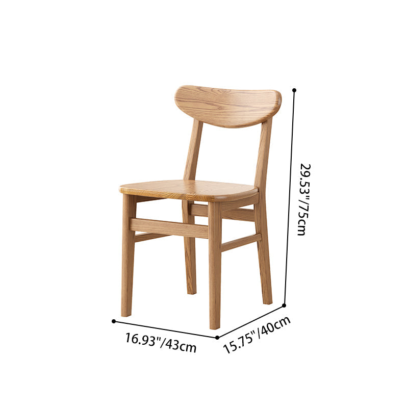 Contemporary Scandinavian North American Ash Wood Dining Table Set - Rectangular Dining Table Elliptical Back Chairs For Dining Room & Kitchen Lumendat