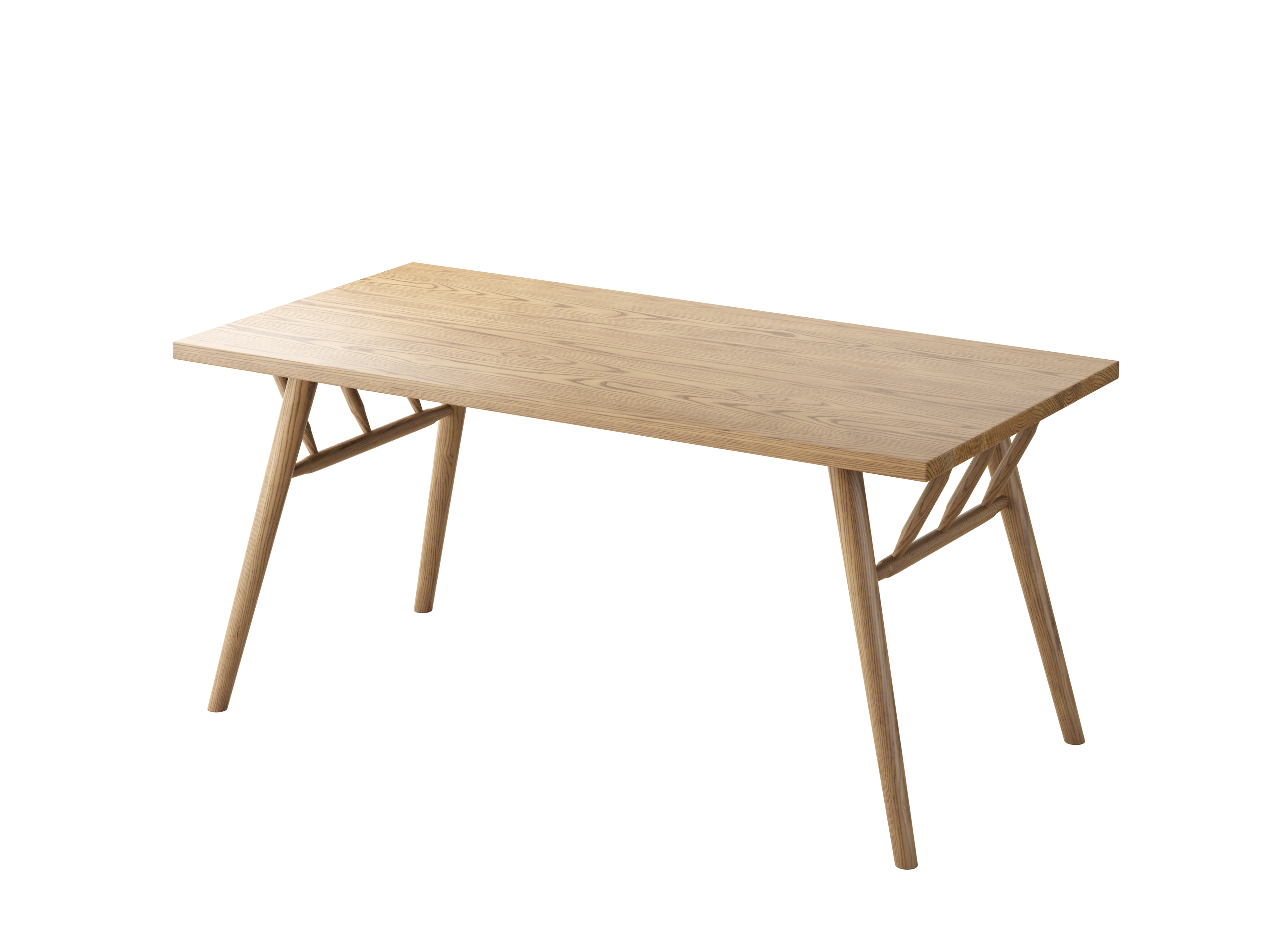 Contemporary Nordic North American Ash Wood Dining Table - Rectangular Solid Wood Table For Kitchen & Dining Room Lumendat