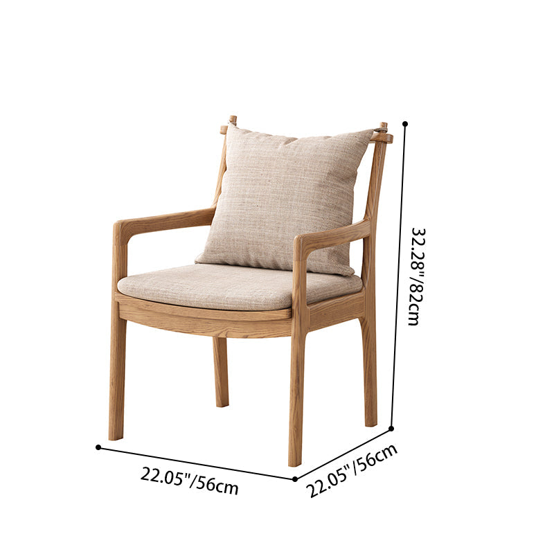Contemporary Nordic North American Ash Wood Dining Table Set - Rectangular Dining Table Set With Cushioned Chairs For Dining Room & Kitchen Lumendat