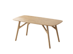 Contemporary Nordic Rectangular North American Ash Wood Dining Table Set - Rectangular Dining Table Rhombus Chairs For Dining Room & Kitchen Lumendat