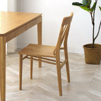 Contemporary Nordic Rectangular North American Ash Wood Dining Table Set - Rectangular Dining Table Rhombus Chairs For Dining Room & Kitchen Lumendat