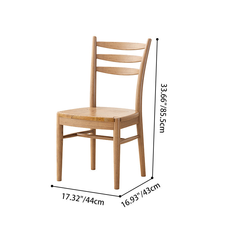 Contemporary Scandinavian North American Ash Wood Dining Table Set - Rectangular Dining Table Ladder Back Chairs For Dining Room & Kitchen Lumendat