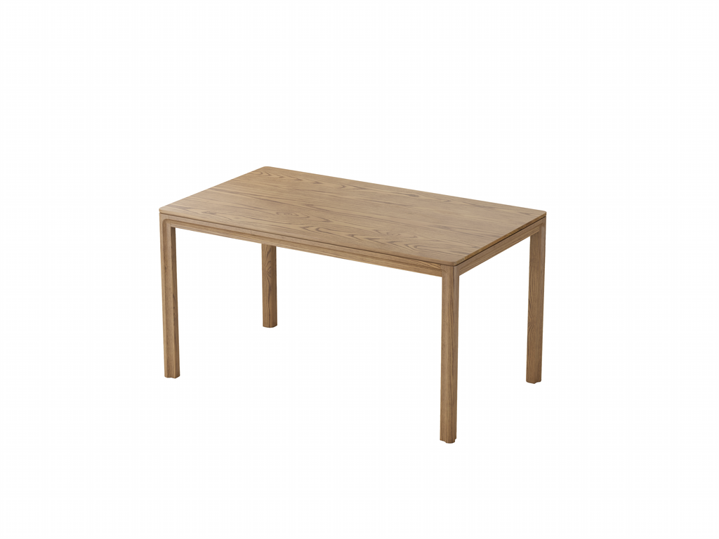Contemporary Scandinavian North American Ash Wood Dining Table Set - Rectangular Dining Table Ladder Back Chairs For Dining Room & Kitchen Lumendat