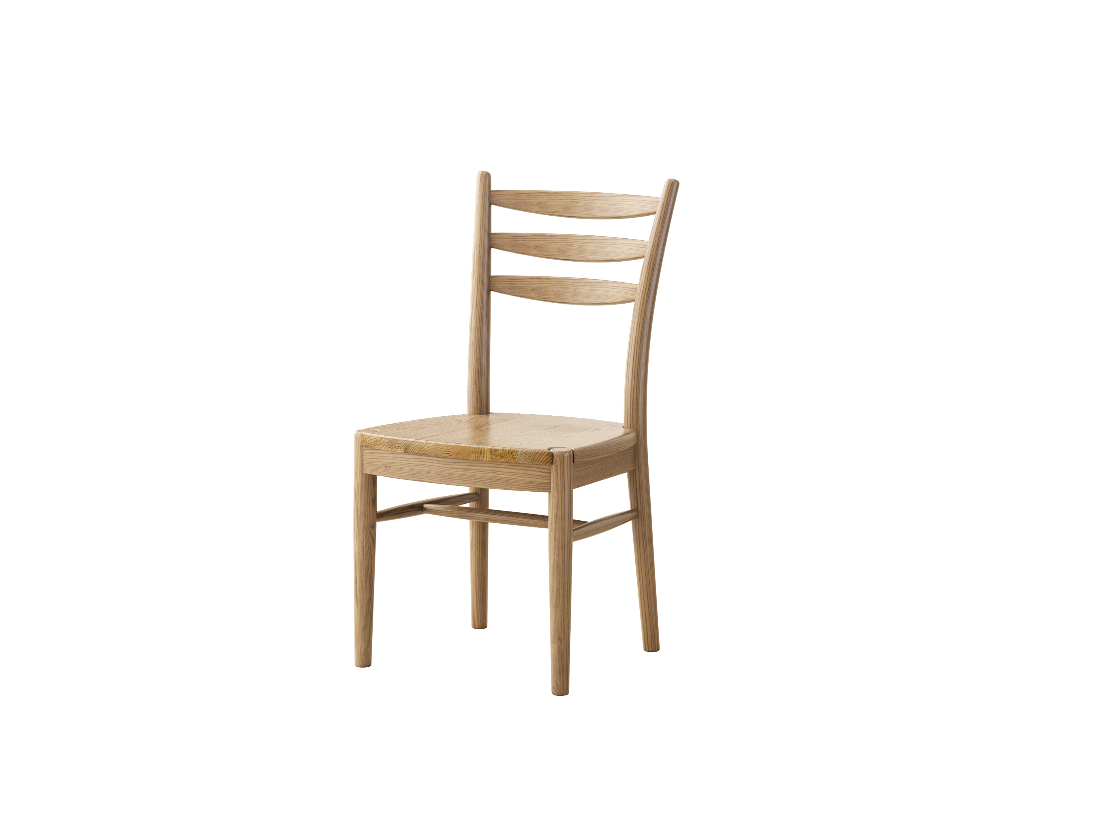 Contemporary Scandinavian North American Ash Wood Dining Table Set - Rectangular Dining Table Ladder Back Chairs For Dining Room & Kitchen Lumendat