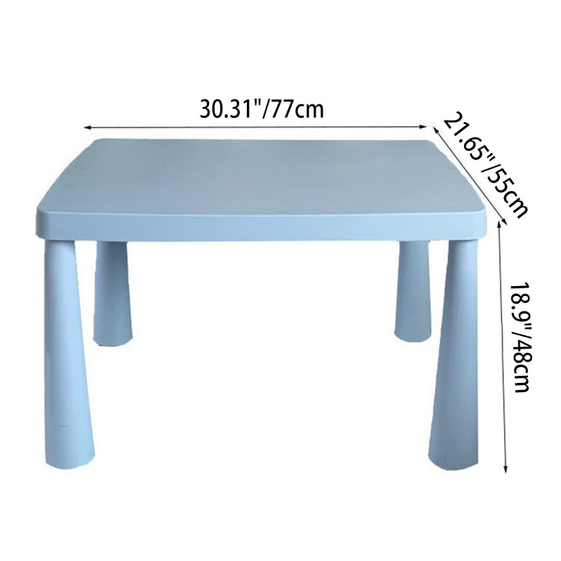 Lumendat Contemporary Nordic Rectangular PE Kids Desk & Chair Set For Home Office Lumendat