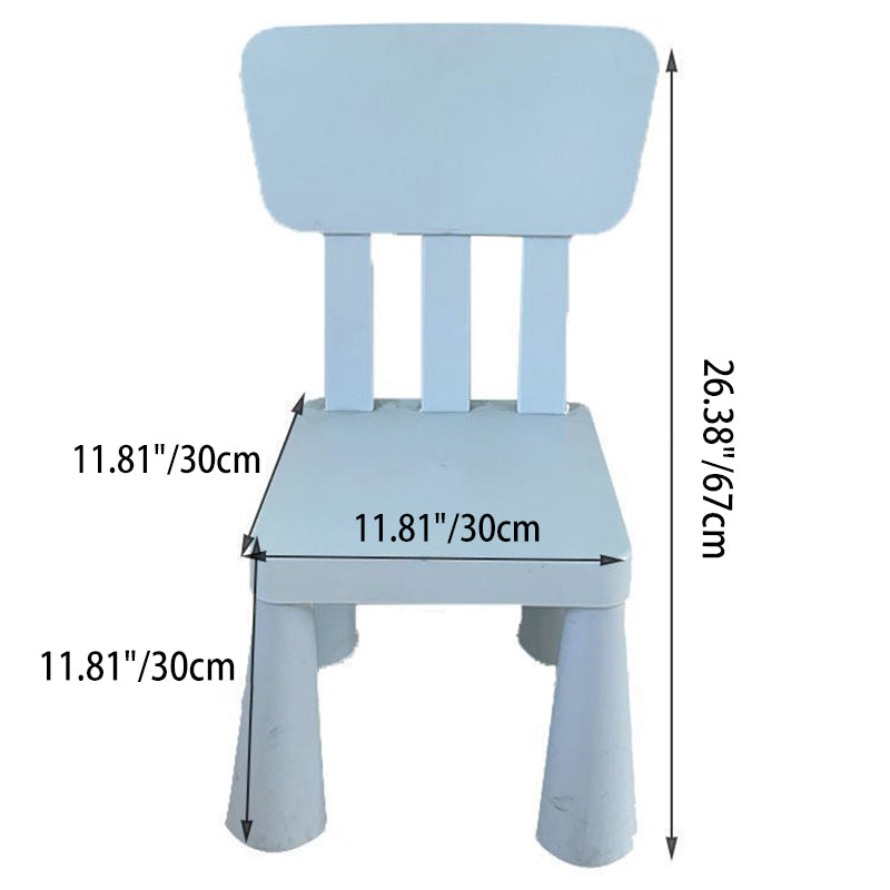 Lumendat Contemporary Nordic Rectangular PE Kids Desk & Chair Set For Home Office Lumendat