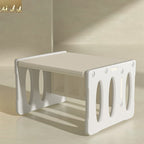 Lumendat Contemporary Nordic Rectangular Hollow PE Kids Desk & Chair Set For Home Office Lumendat