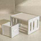 Lumendat Contemporary Nordic Rectangular Hollow PE Kids Desk & Chair Set For Home Office Lumendat