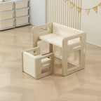 Lumendat Contemporary Nordic Rectangular Hollow PE Kids Desk & Chair Set For Home Office Lumendat