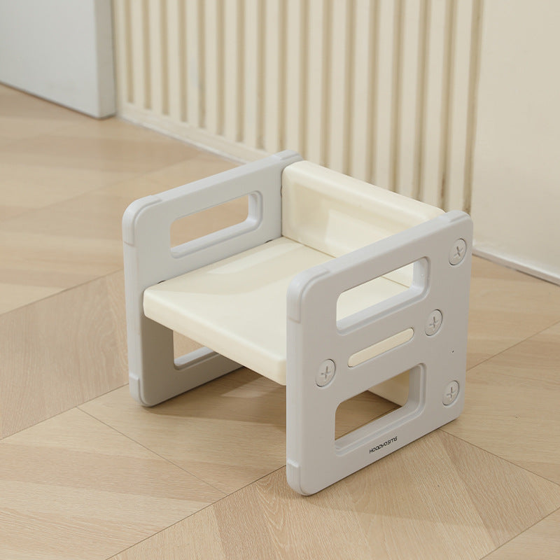 Lumendat Contemporary Nordic Rectangular Hollow PE Kids Desk & Chair Set For Home Office Lumendat