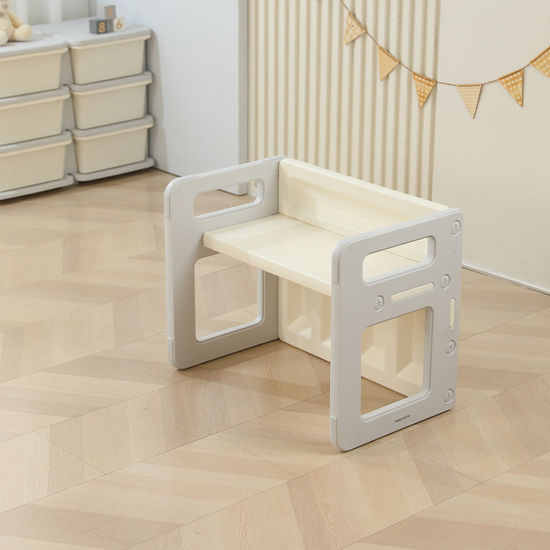 Lumendat Contemporary Nordic Rectangular Hollow PE Kids Desk & Chair Set For Home Office Lumendat