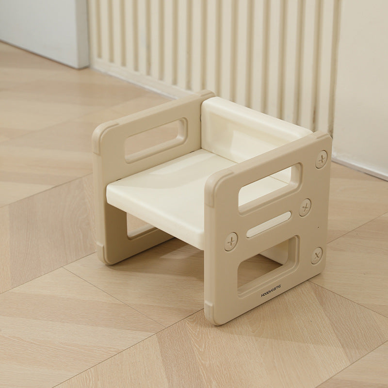 Lumendat Contemporary Nordic Rectangular Hollow PE Kids Desk & Chair Set For Home Office Lumendat
