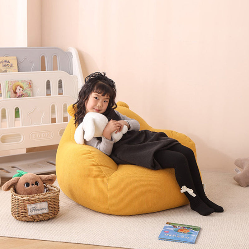 Lumendat Contemporary Creative Kids Bear-Shaped Corduroy EPP Accent Chair Backrest Armrest For Living Room Lumendat