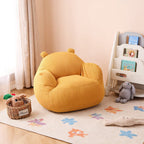 Lumendat Contemporary Creative Kids Bear-Shaped Corduroy EPP Accent Chair Backrest Armrest For Living Room Lumendat