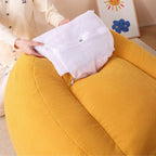 Lumendat Contemporary Creative Kids Bear-Shaped Corduroy EPP Accent Chair Backrest Armrest For Living Room Lumendat