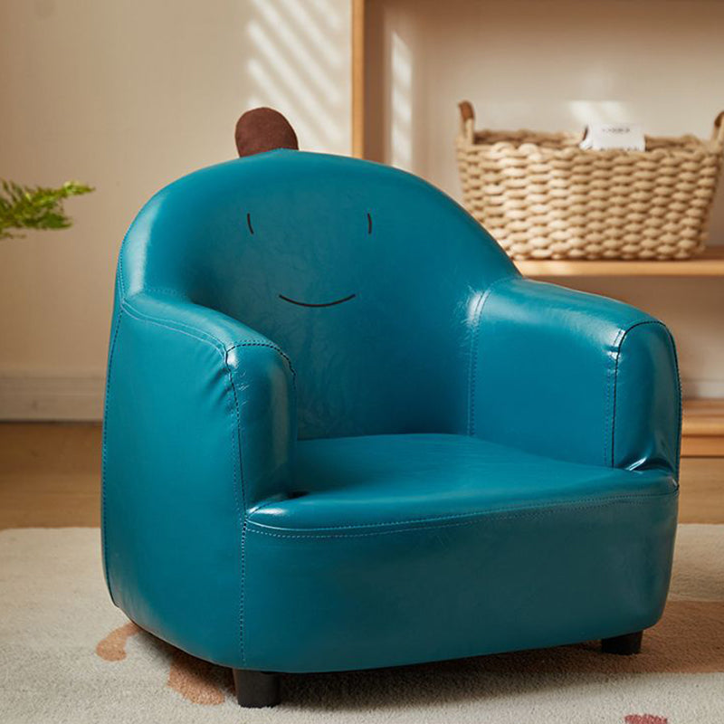 Lumendat Contemporary Creative Animal-Shaped PU Leather Cotton Linen Solid Wood Accent Chair Backrest Armrest For Living Room Lumendat