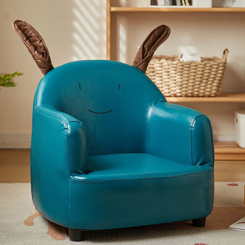 Lumendat Contemporary Creative Animal-Shaped PU Leather Cotton Linen Solid Wood Accent Chair Backrest Armrest For Living Room Lumendat